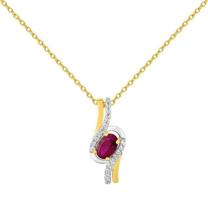  Collier or 375 rubis - Bijouterie Amalucia